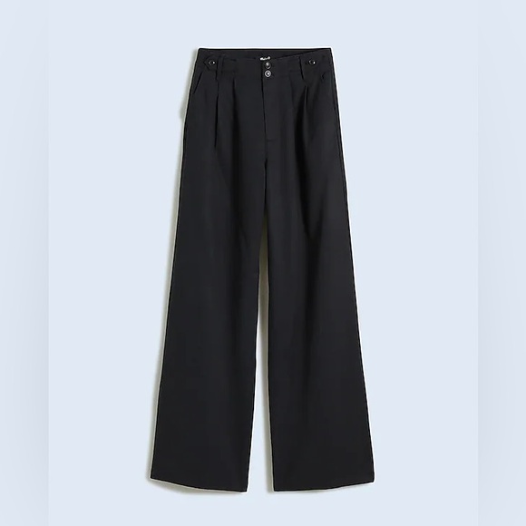 NWT Madewell The Tall Curvy Harlow Wide-Leg Pant in Drapey Twill - 2 - Black - Picture 6 of 10